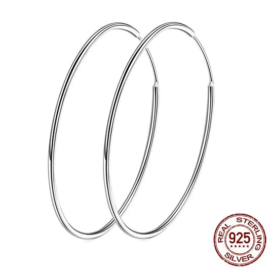 Silver Hoop Earrings