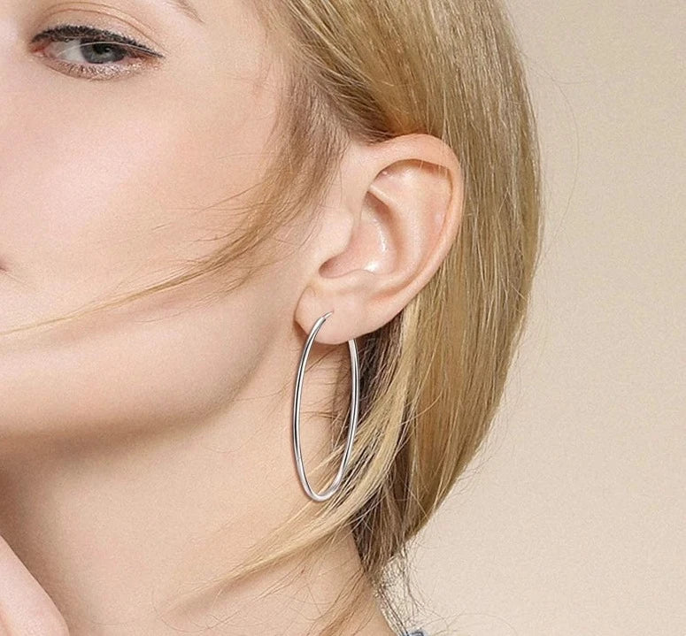 Silver Hoop Earrings