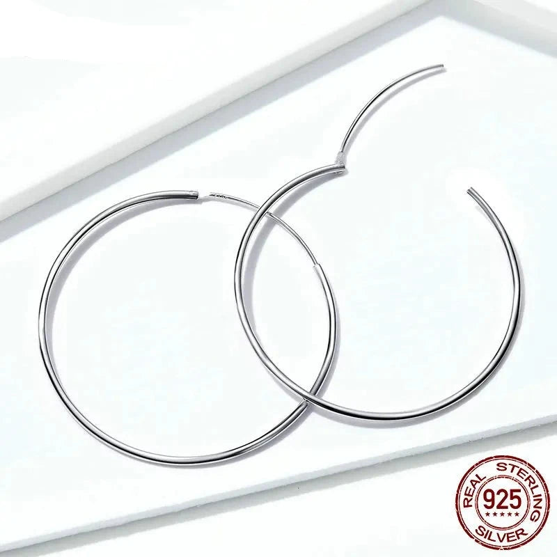 Silver Hoop Earrings