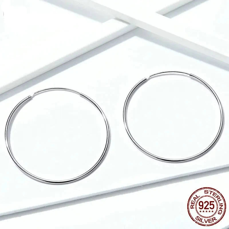 Silver Hoop Earrings