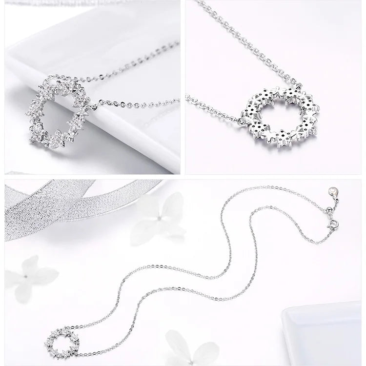 Silver Zircon Jewelry Set