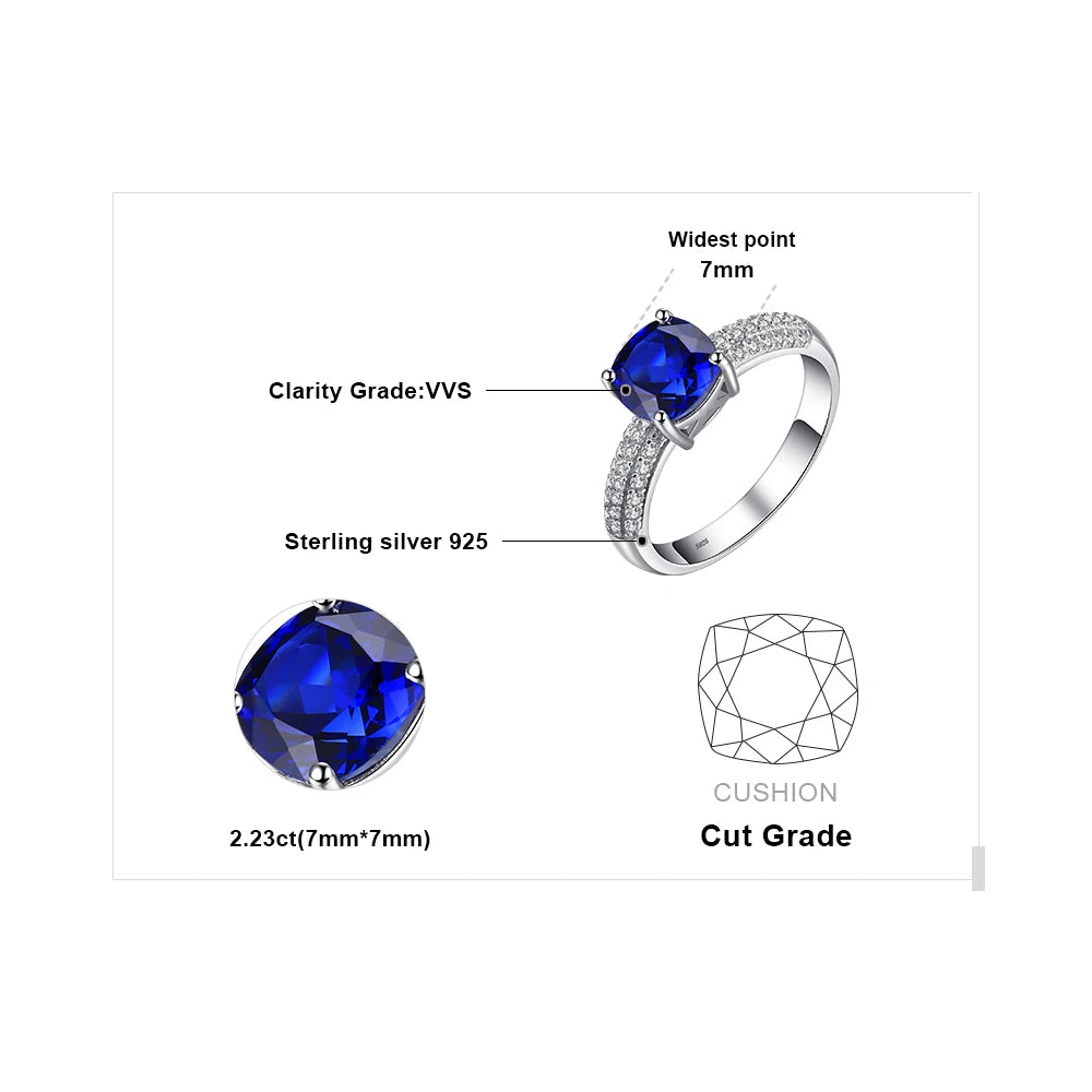 Blue Sapphire Silver Ring