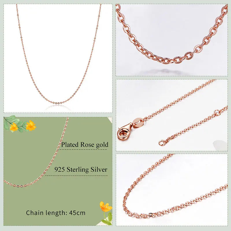 Rose Gold Color Silver Necklace