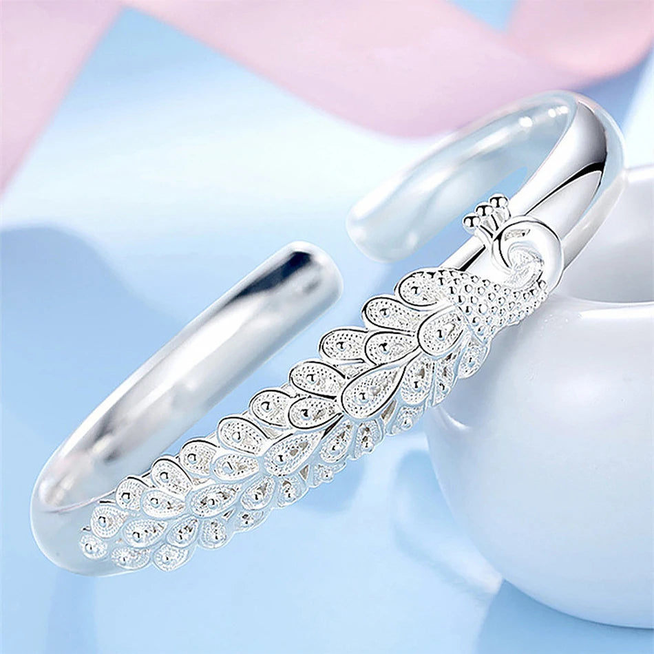 silver elegant bracelet Bangles