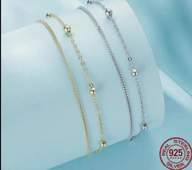 Silver double layer Gold Plated Bracelets