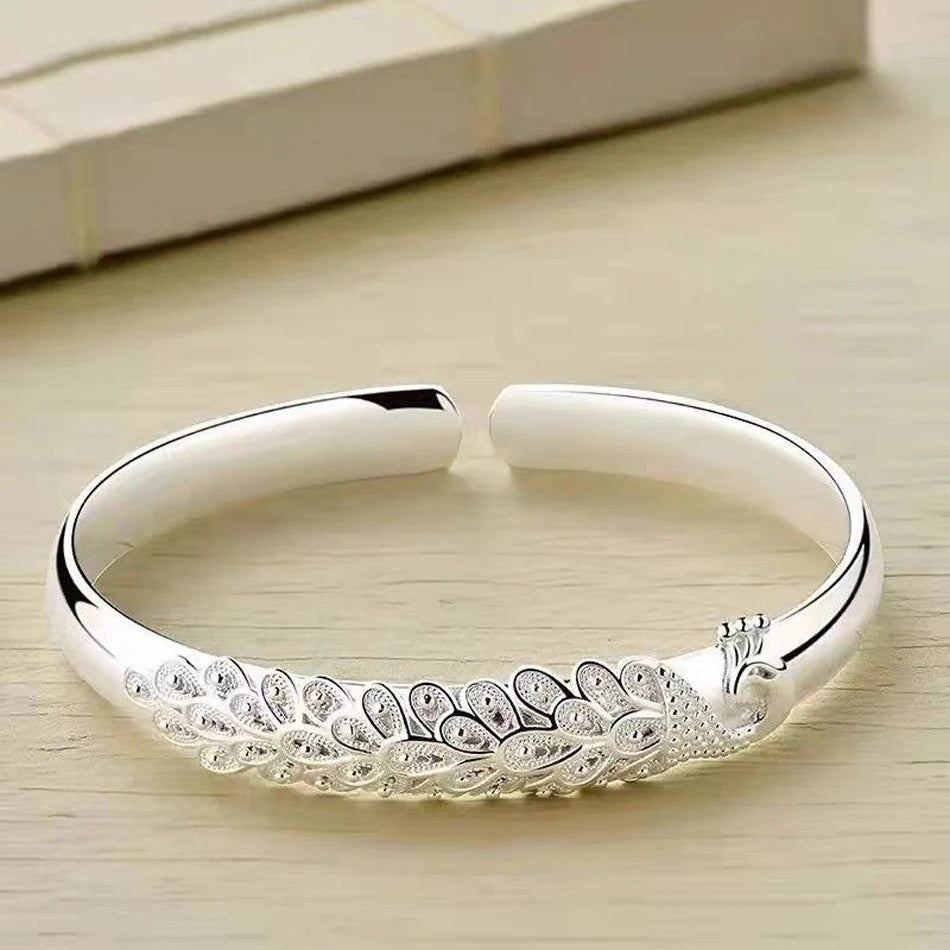 silver elegant bracelet Bangles