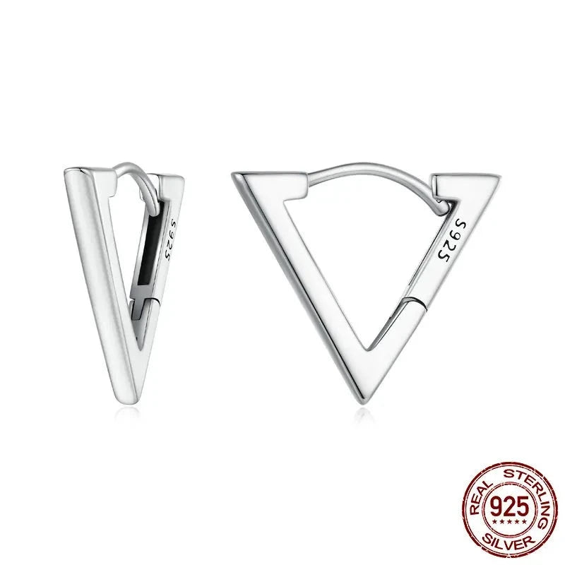 Silver Triangle Earrings