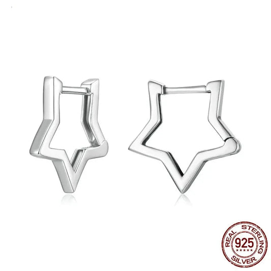 Sterling Silver Starlike Earrings