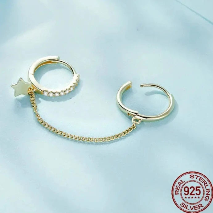 Silver Double Hoop Earrings