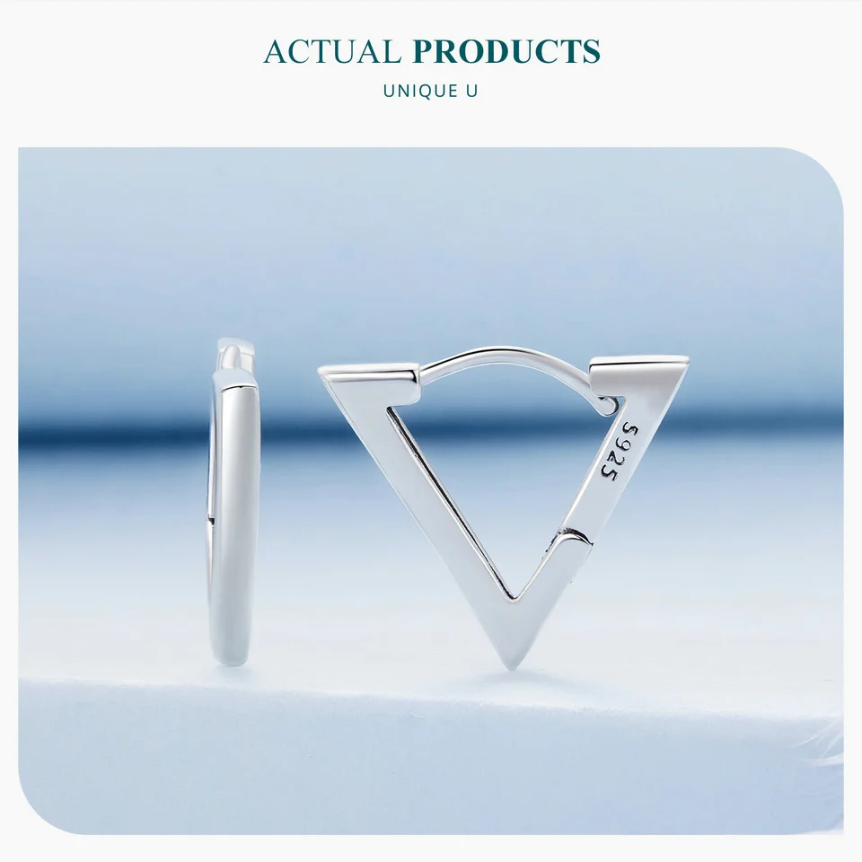 Silver Triangle Earrings