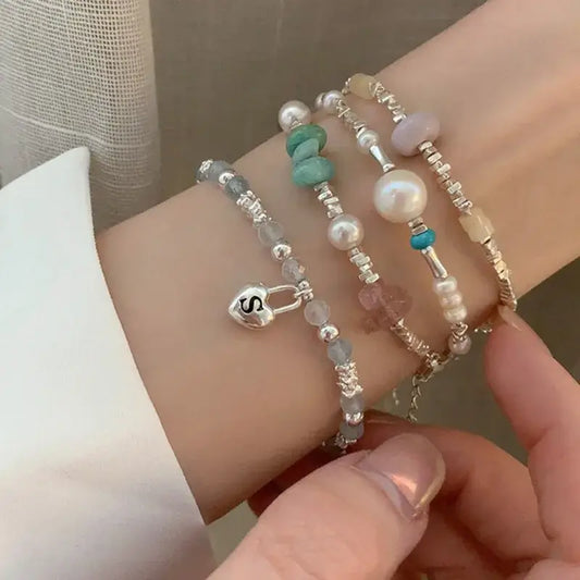 Silver Pearl Handmade Bracelet