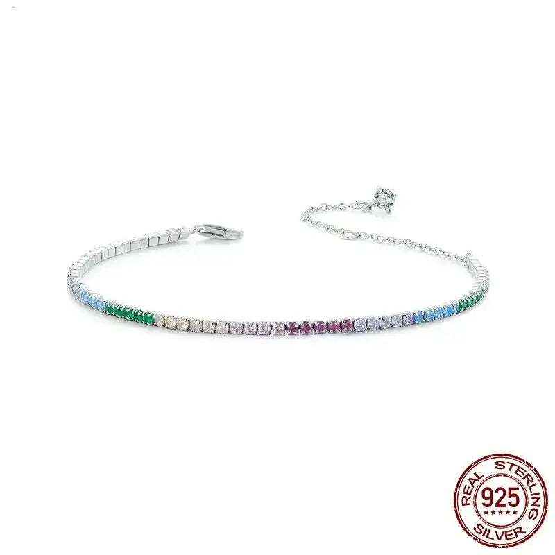 Silver Rainbow Bracelet