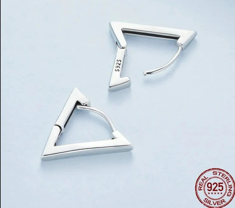 Silver Triangle Earrings