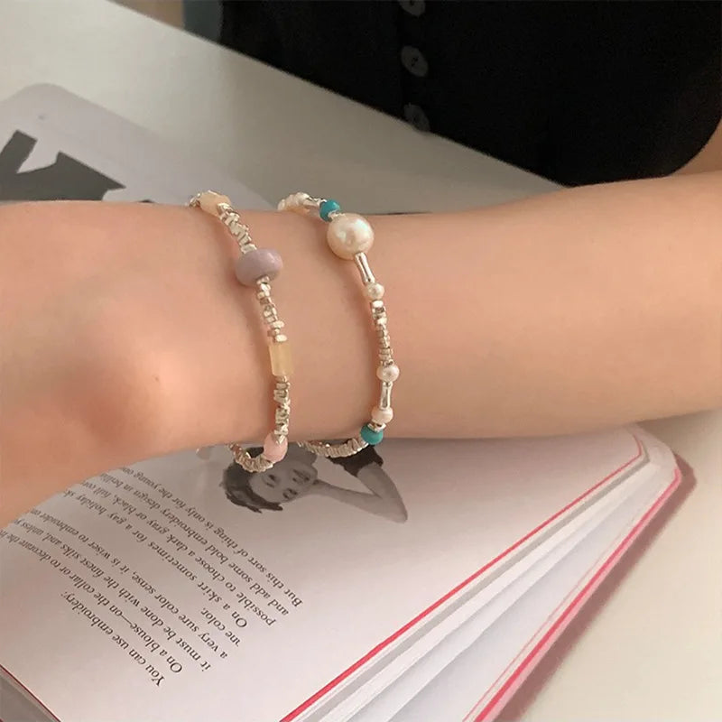 Silver Pearl Handmade Bracelet